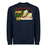 Navy stepping into juneteenth Heavyweight Sweatshirt - MaliasSmallBusiness