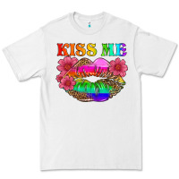 White lgbtq kiss me Premium Tee - HRA Design Shop
