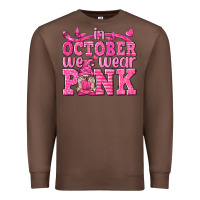 Chestnut In October We Wear Pink with Gnome Premium Sweatshirt - texasbilliewilder