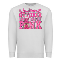 In October We Wear Pink With Gnome Premium Sweatshirt | Teevron