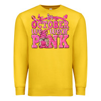 Lemon In October We Wear Pink with Gnome Premium Sweatshirt - texasbilliewilder