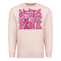 Pale Pink In October We Wear Pink with Gnome Premium Sweatshirt - texasbilliewilder