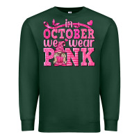 Sports Green In October We Wear Pink with Gnome Premium Sweatshirt - texasbilliewilder