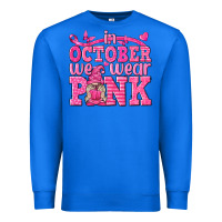 True Royal In October We Wear Pink with Gnome Premium Sweatshirt - texasbilliewilder