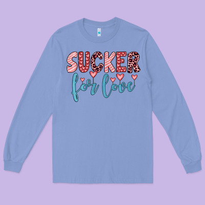 Sucker For Love Long Sleeve Tee Designed By Jahusdesignshop