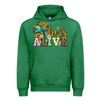Emerald Easter Day He is alive with cross Urban Hoodie - OliviaCreatesArt