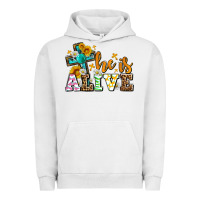 Pigment Lunar Rock Easter Day He is alive with cross Urban Hoodie - OliviaCreatesArt