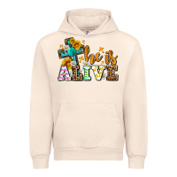 Sandshell Easter Day He is alive with cross Urban Hoodie - OliviaCreatesArt