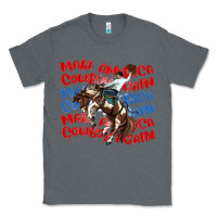 Charcoal Heather make america cowboy again Classic Tee - MaliasSmallBusiness