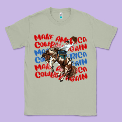 Make America Cowboy Again Classic Tee Designed By Maliassmallbusiness