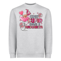 Heather Grey even cupid needs a margarita Heavyweight Sweatshirt - MaliasSmallBusiness