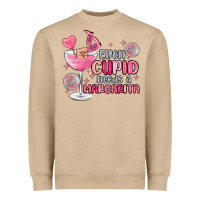 Mushroom even cupid needs a margarita Heavyweight Sweatshirt - MaliasSmallBusiness