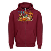 Burgundy Cutest Pumpkin In The Patch Zipper Hoodie - LillyAllenDesigns