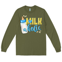 Army Green milkaholic boys Long Sleeve Tee - NancyCooperArtShop
