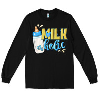 Black milkaholic boys Long Sleeve Tee - NancyCooperArtShop
