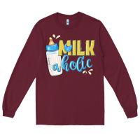 Burgundy milkaholic boys Long Sleeve Tee - NancyCooperArtShop