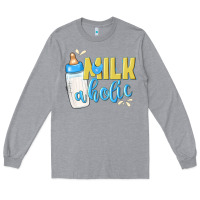 Heather Grey milkaholic boys Long Sleeve Tee - NancyCooperArtShop