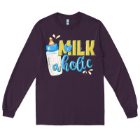 Plum milkaholic boys Long Sleeve Tee - NancyCooperArtShop