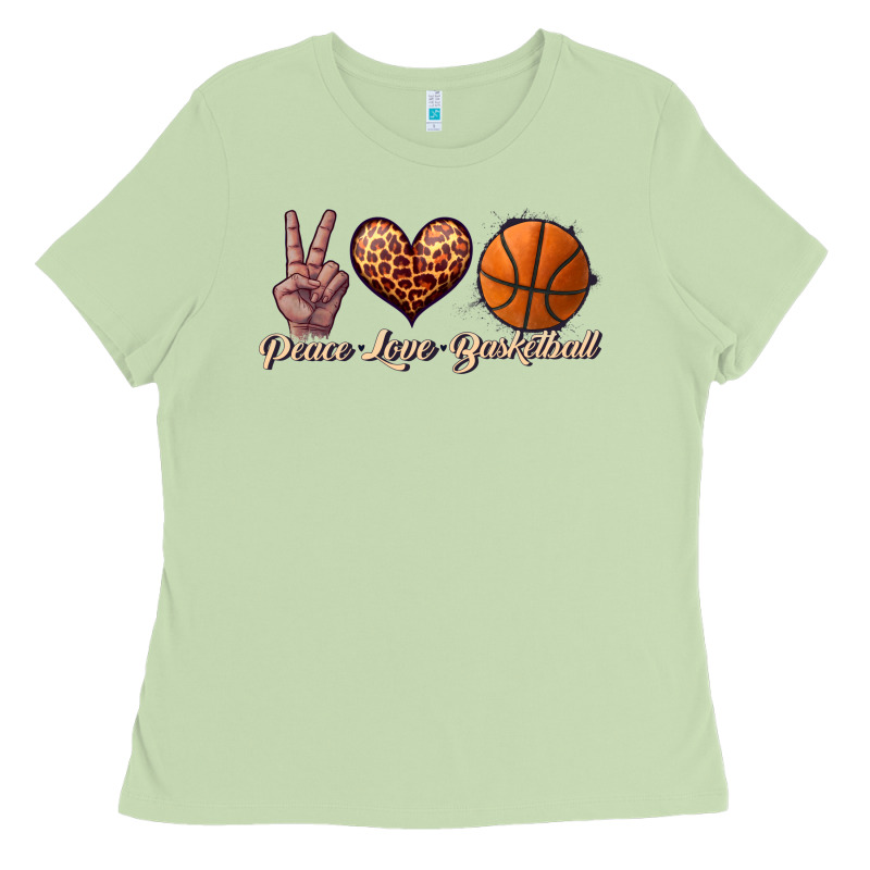 Peace Love Basketball Ladies Tee by JahusDesignShop | Teevron