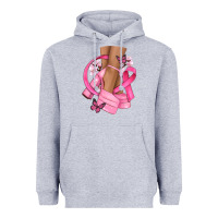 Heather Grey breast cancer diva Heavyweight Hoodie - NancyCooperArtShop