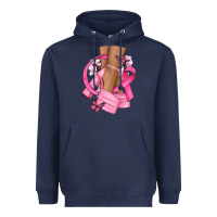Navy breast cancer diva Heavyweight Hoodie - NancyCooperArtShop
