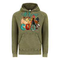 Vintage Olive welcome to our coop Vintage Hoodie - Artiststas