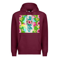 Burgundy aloha summer Premium Hoodie - TumblerDesignByShophia