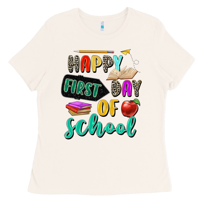 Happy First Day Of School Ladies Tee by Zillion Design Studio | Teevron