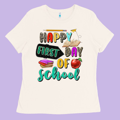 Happy First Day Of School Ladies Tee Designed By Zillion Design Studio