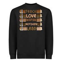 Black teach love inspire Heavyweight Sweatshirt - MaliasSmallBusiness