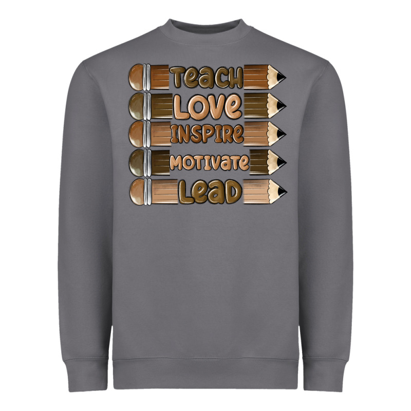 Teach Love Inspire Heavyweight Sweatshirt by MaliasSmallBusiness | Teevron
