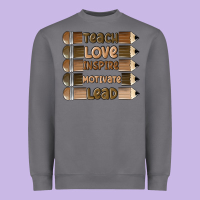 Teach Love Inspire Heavyweight Sweatshirt Designed By Maliassmallbusiness