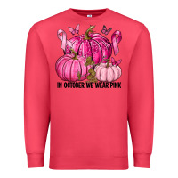 Cardinal In October We Wear Pink with Pumpkin Premium Sweatshirt - texasbilliewilder