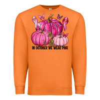 Carrot In October We Wear Pink with Pumpkin Premium Sweatshirt - texasbilliewilder