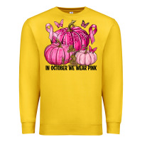 Lemon In October We Wear Pink with Pumpkin Premium Sweatshirt - texasbilliewilder