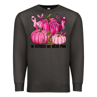 Smoke In October We Wear Pink with Pumpkin Premium Sweatshirt - texasbilliewilder