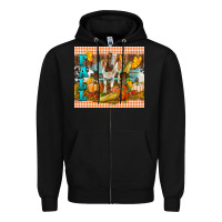 Black fall with baby goat Zipper Hoodie - LillyAllenDesigns