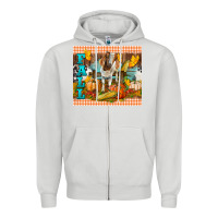 Dove Grey fall with baby goat Zipper Hoodie - LillyAllenDesigns