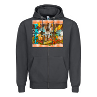 Smoke fall with baby goat Zipper Hoodie - LillyAllenDesigns