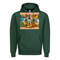 Sports Green fall with baby goat Zipper Hoodie - LillyAllenDesigns