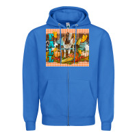 True Royal fall with baby goat Zipper Hoodie - LillyAllenDesigns