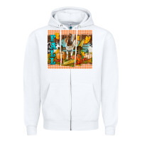 White fall with baby goat Zipper Hoodie - LillyAllenDesigns