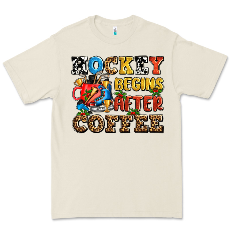 Hockey Begins After Coffee Ado Premium Tee by AdoDesignShop | Teevron