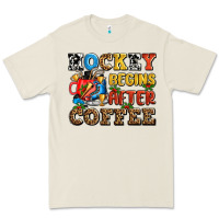 Bone hockey begins after coffee ado Premium Tee - AdoDesignShop
