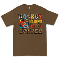 Cacao hockey begins after coffee ado Premium Tee - AdoDesignShop