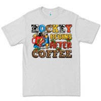 Dove Grey hockey begins after coffee ado Premium Tee - AdoDesignShop