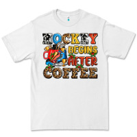 White hockey begins after coffee ado Premium Tee - AdoDesignShop