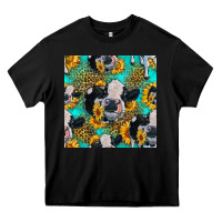 Black holstein cow seamless pattern Heavy Core Tee - HRA Design Shop