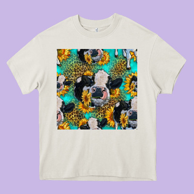 Holstein Cow Seamless Pattern Heavy Core Tee Designed By Hra Design Shop