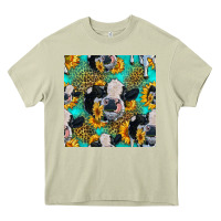 Mossy holstein cow seamless pattern Heavy Core Tee - HRA Design Shop